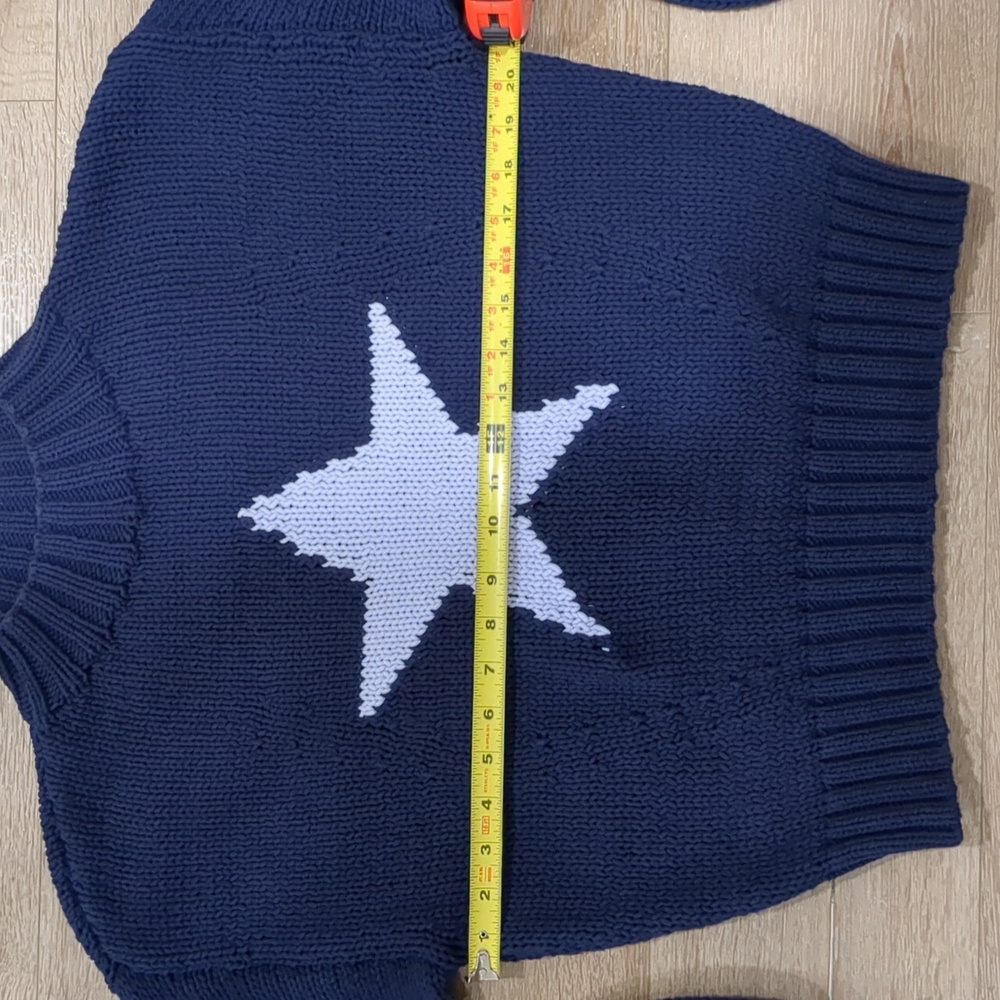 Maeve Pippa Mock Neck Navy Sweater Icon Edition White Star - Picture 5 of 10
